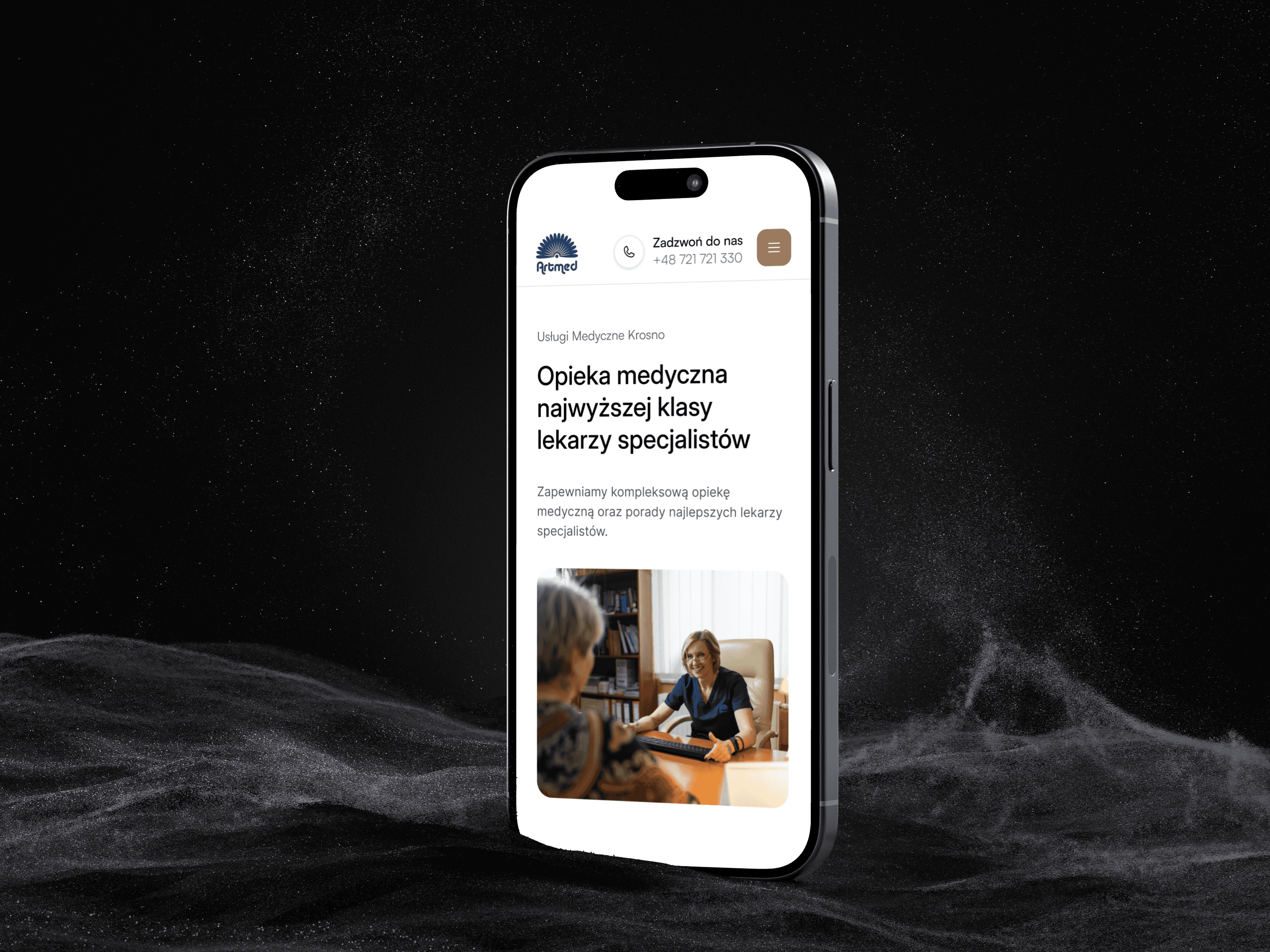 Wersja mobilna strony kliniki Artmed